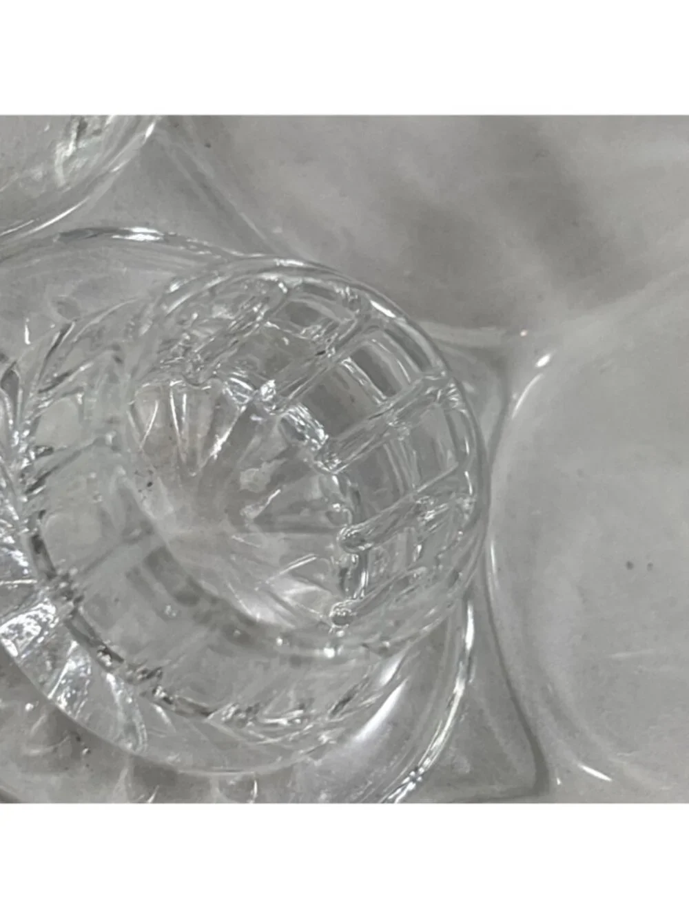 Clear Glass 6 Point Star Shape Candlestick Holders Passover Hanukah 4.5” Ribbed - Picture 4 of 5